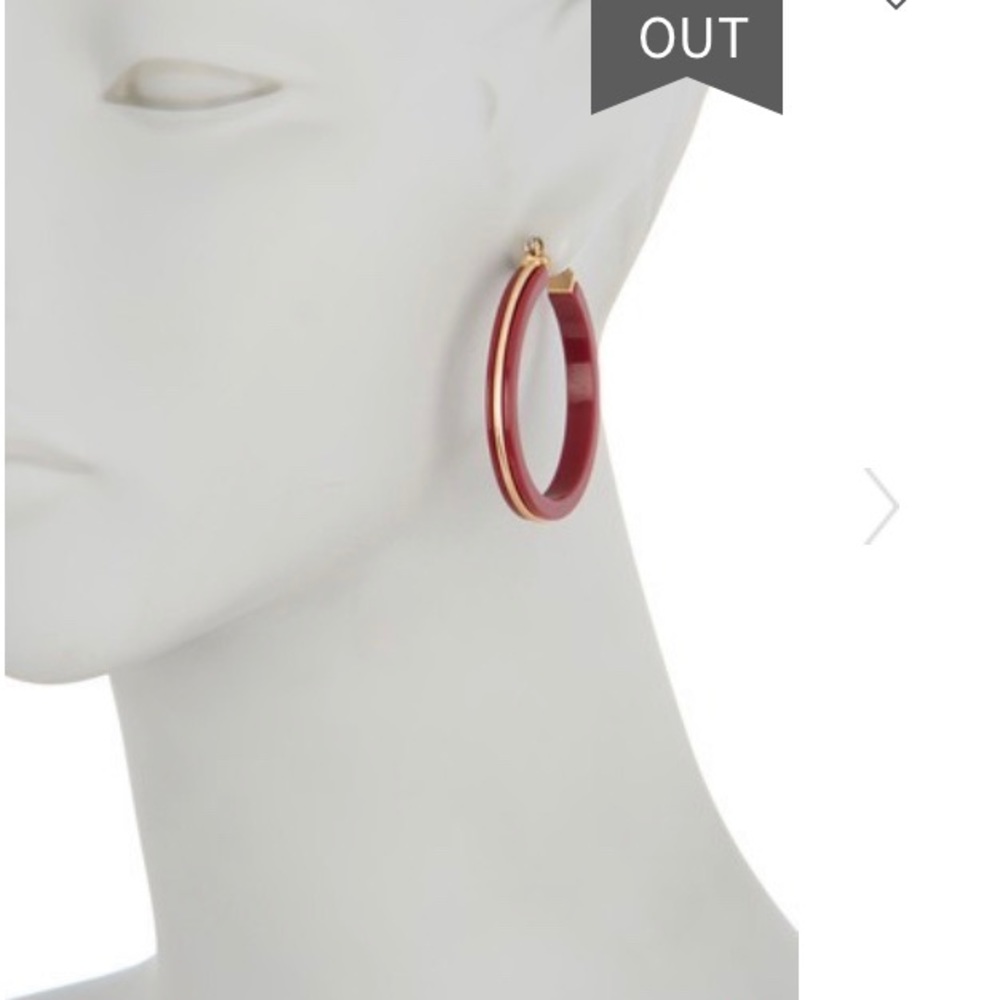 Area Star Nordstrom Resin With Gold Hoop Earrings